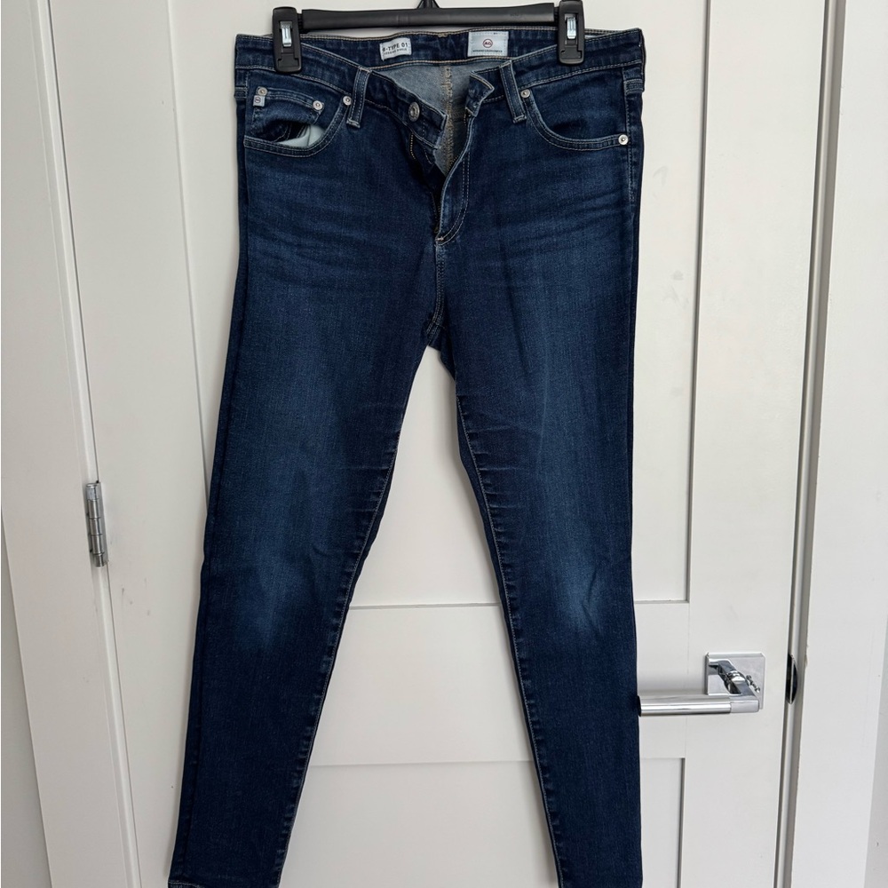 Ag Adriano Goldschmied Blue Skinny Jeans Classic Fit